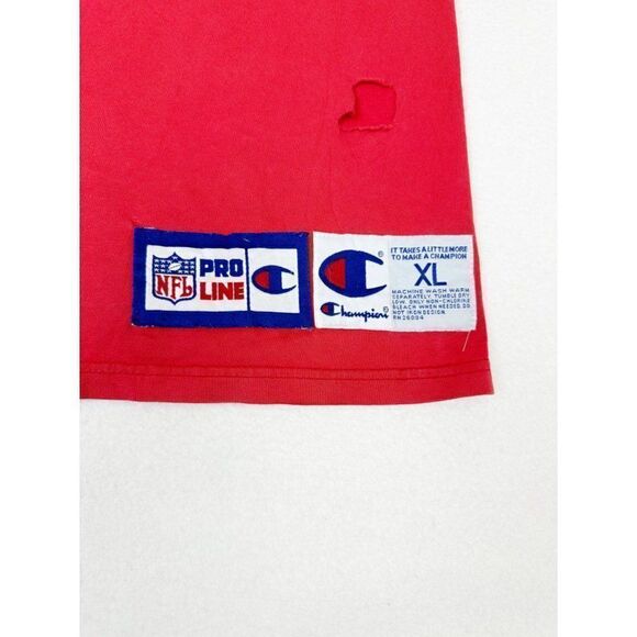 Vintage 1996 NFL Chiefs Kansas City Sleeveless Shirt XL Champion Football - Picture 5 of 11